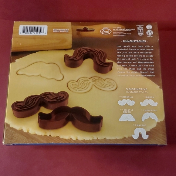 Fred Munchstaches Combination Stamper & Cookie Cutter. - Picture 2 of 3